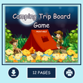 Camping Trip Board Game Printable | Educational Outdoor Adventure Game | Homeschool Nature Study Activity | Instant Download