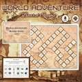 World Adventure Board Game Printable | Educational World Geography Trivia | Family Quiz Game PDF | Instant Download Homeschool Activity