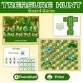 Treasure Hunt Board Game Printable | Jungle Adventure Board Game | 100 Space Kids Treasure Hunt PDF | Instant Download Ages 5+