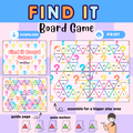 Find It Board Game Printable | Fun Scavenger Hunt Team Game for Kids & Family | Instant Download PDF