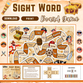 Sight Word Board Game Printable | Pirate Themed Reading Game for Kids | Fun Sight Words Practice PDF | Instant Download Ages 4-7
