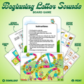 Beginning Letter Sounds Board Game Printable | Phonics Game for Kids | Alphabet Letter Recognition Activity