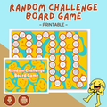 Random Challenge Board Game Printable | Silly Action & Dare Game for Kids | Fun Family Party Game PDF | Instant Download Ages 5+