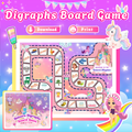 Unicorn Digraphs Board Game Printable | Fun Phonics Game for Kids | Instant Download Ages 5+