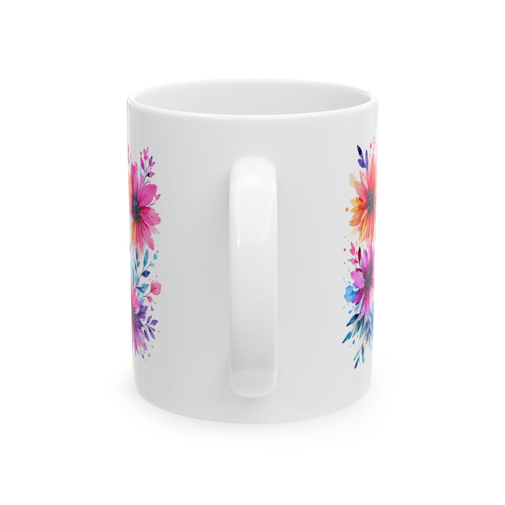Because He Holds My Tomorrow floral mug | Inspirational Christian quote mug