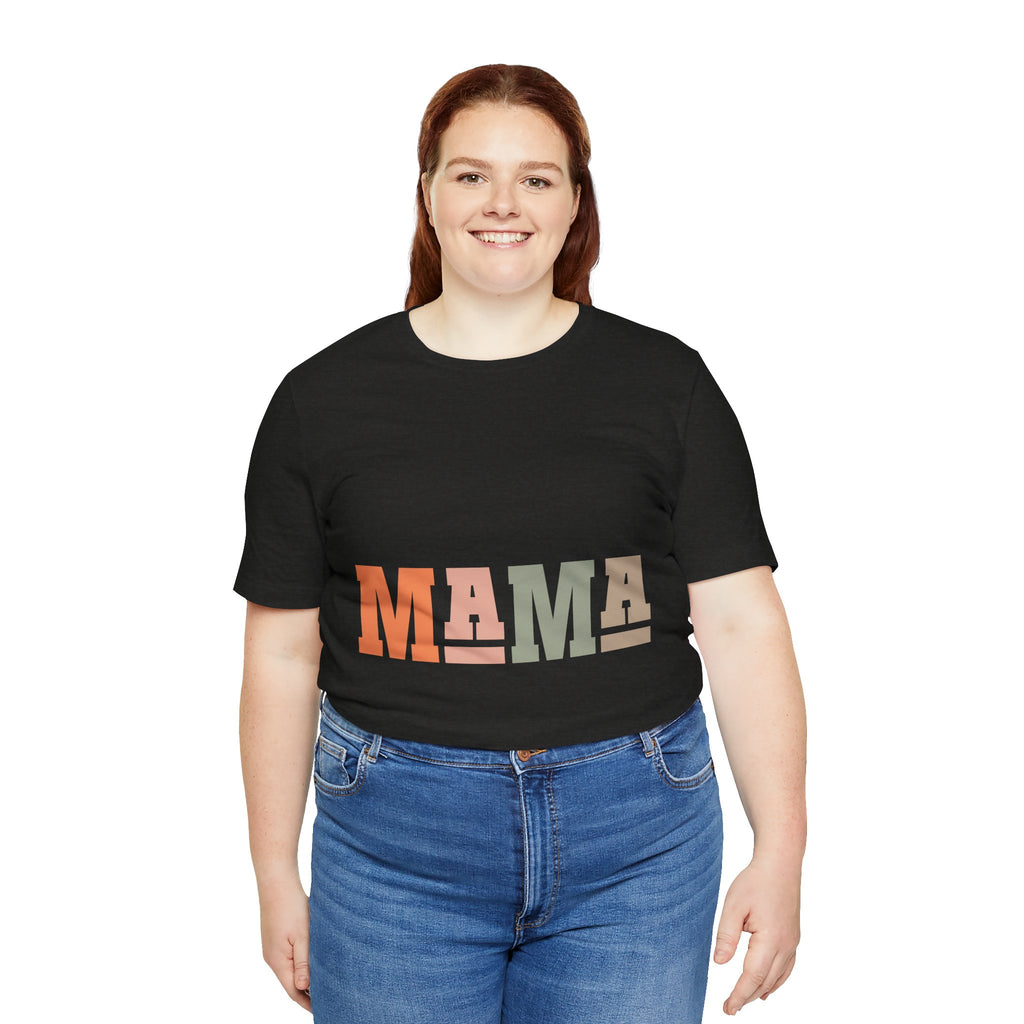 Mama block letters Tee | Retro muted colors, mom typography