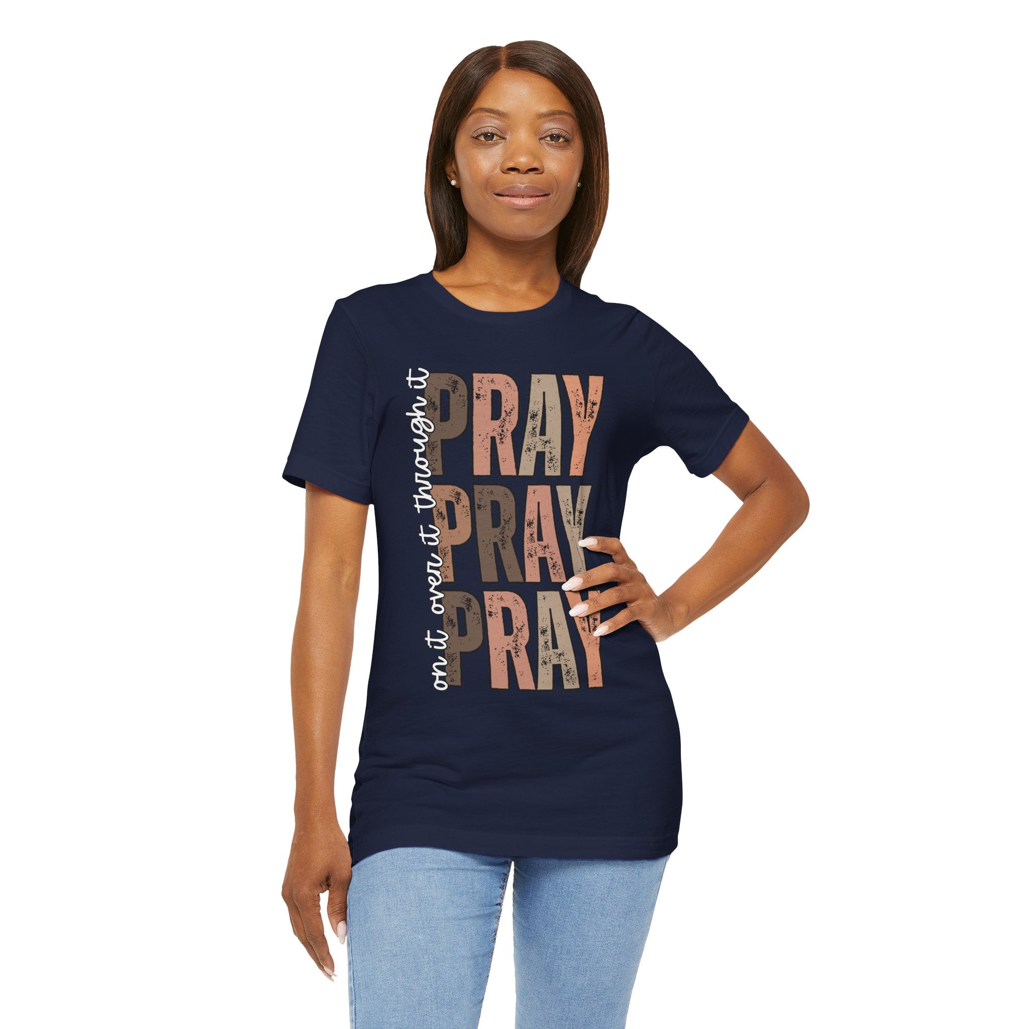 Pray Pray Pray T-Shirt | Faith Christian Typography Tee
