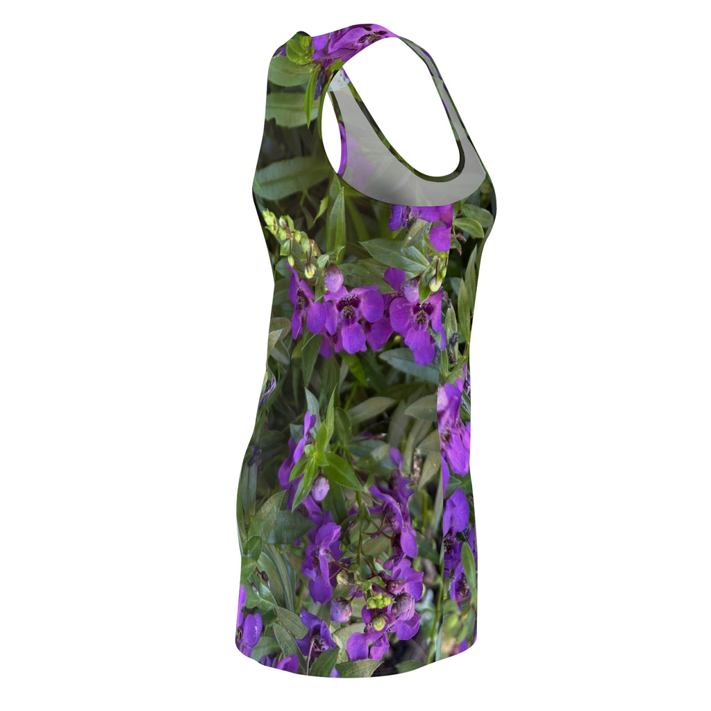 Purple Wildflower Print Racerback Dress | Floral All-Over Print