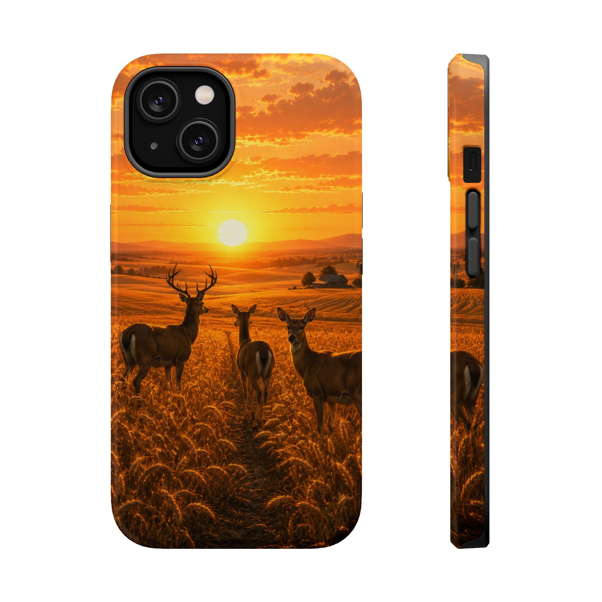 Sunset Deer Silhouette Phone Case | Magnetic Impact-Resistant Case