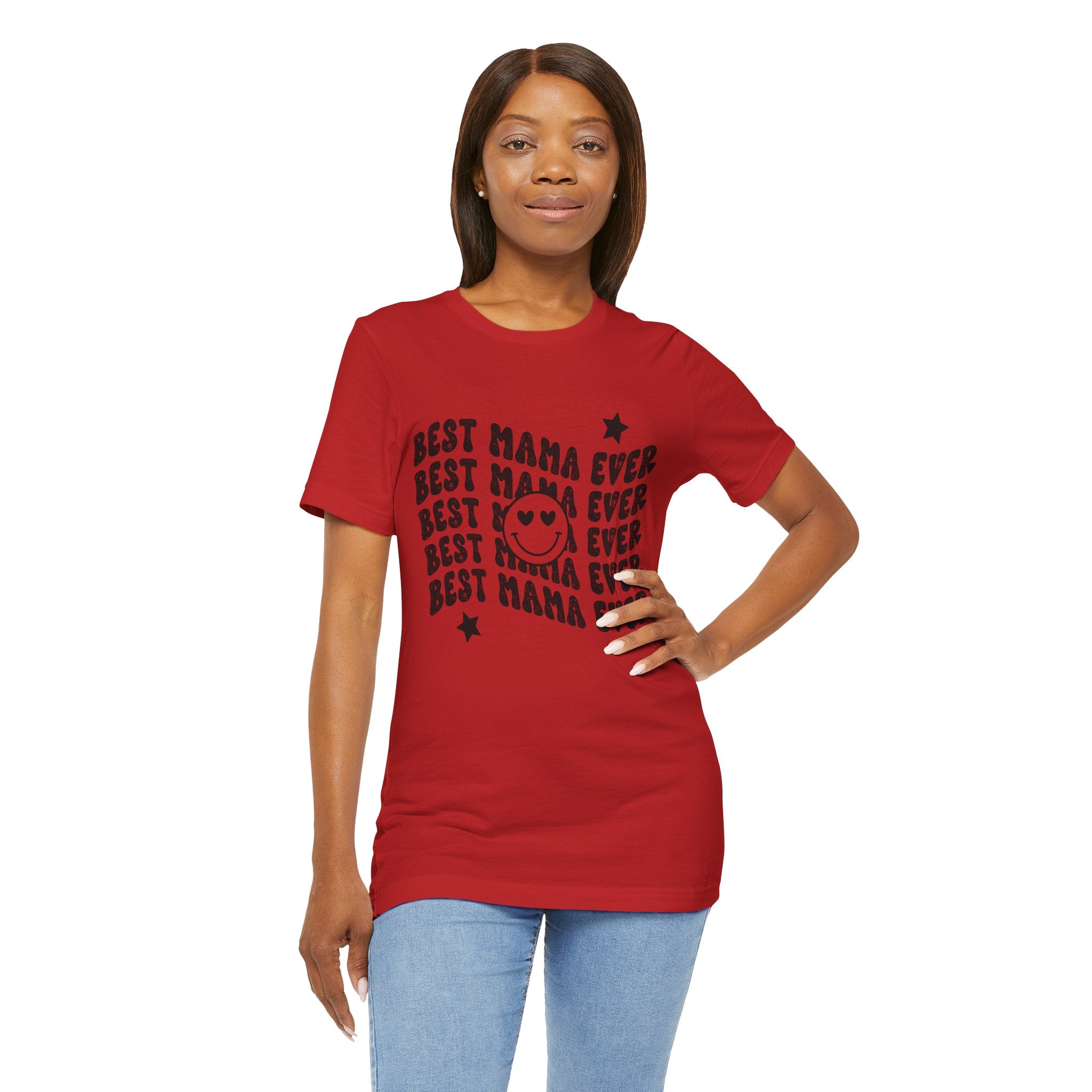 Best Mama Ever smiley design Tee | Mother's Day shirt