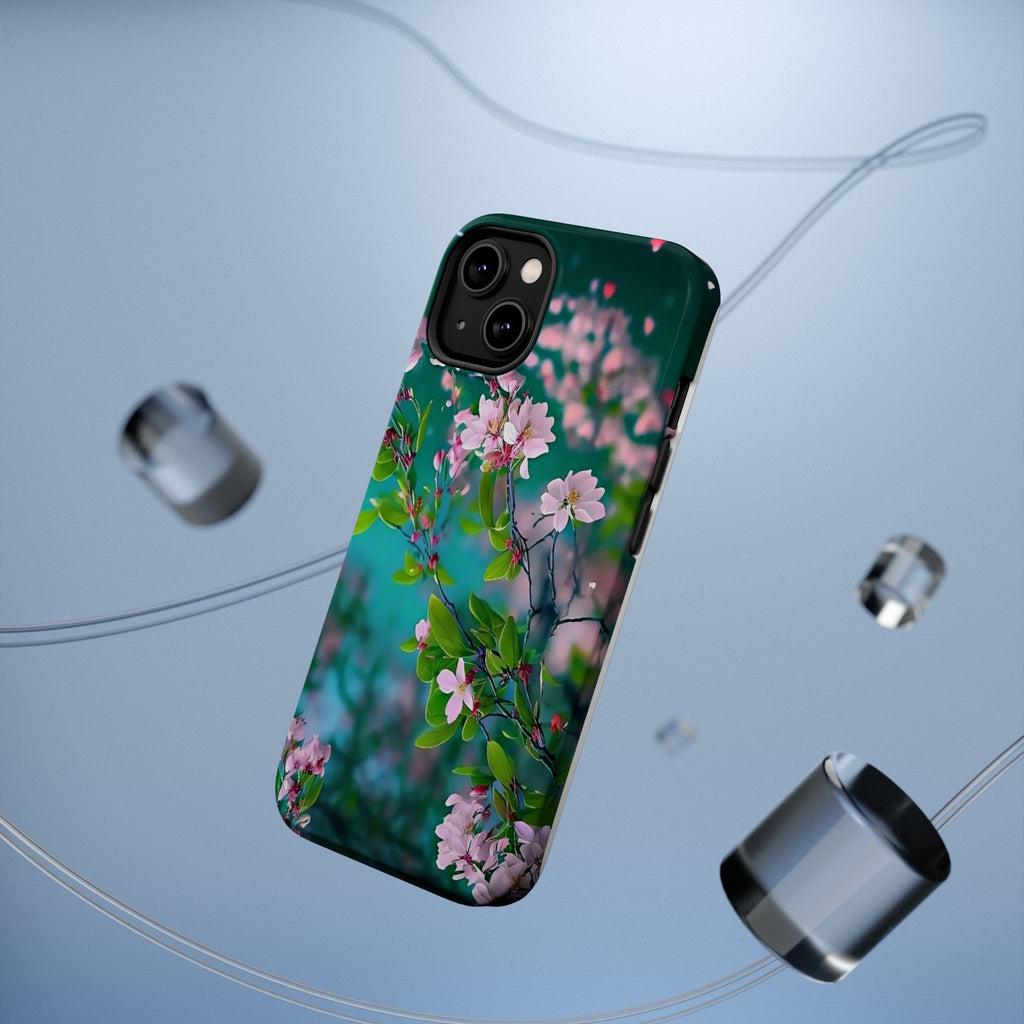 Pink Cherry Blossom Phone Case | Magnetic Impact-Resistant Case