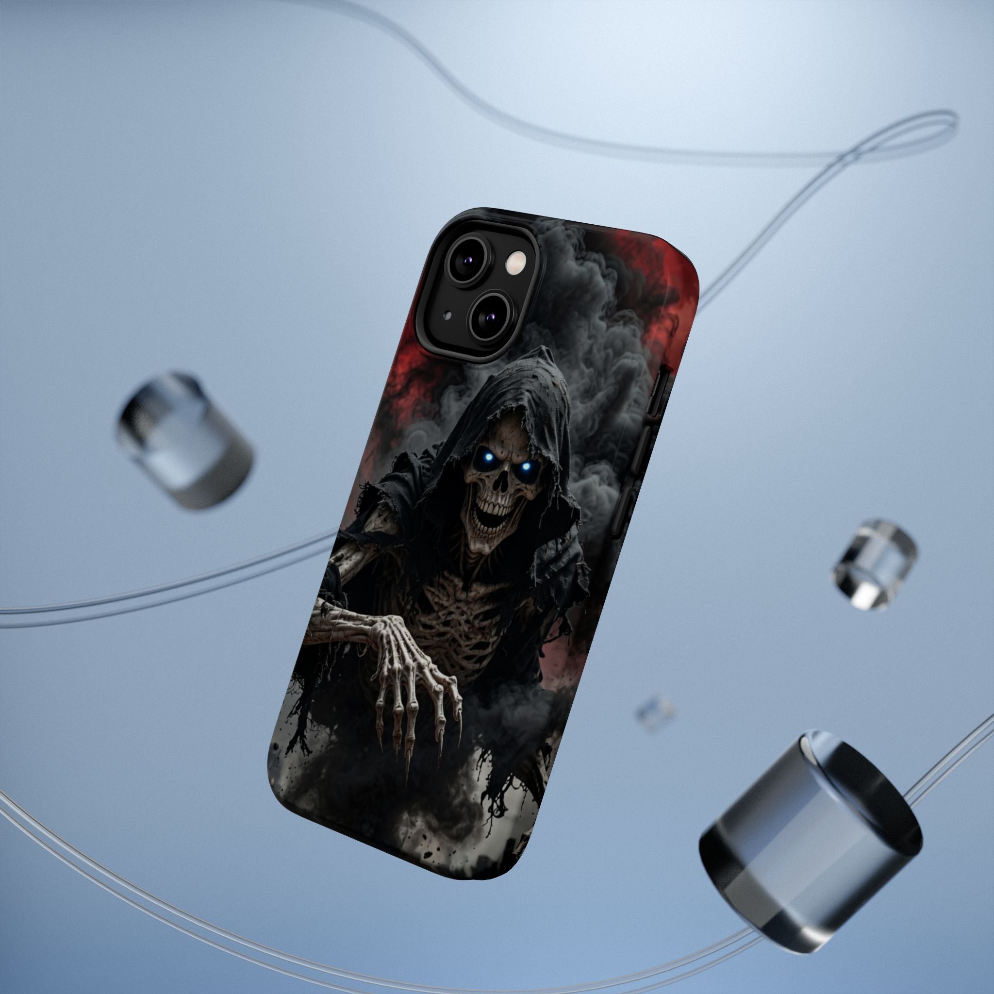 Smoke Grim Reaper Skeleton Phone Case | Magnetic Impact-Resistant Case