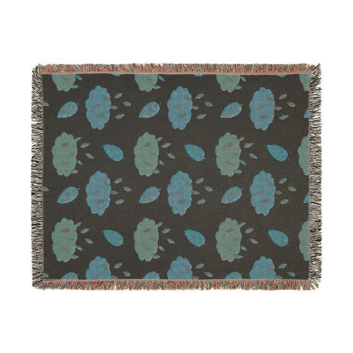 Autumn Leaf Pattern Woven Blanket | Fall Leaves Throw