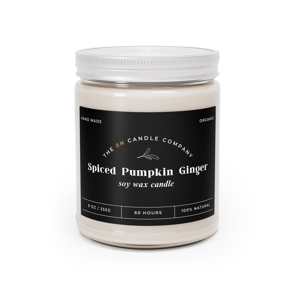 Spiced Pumpkin Ginger Candle 9oz Soy Jar | White Lid