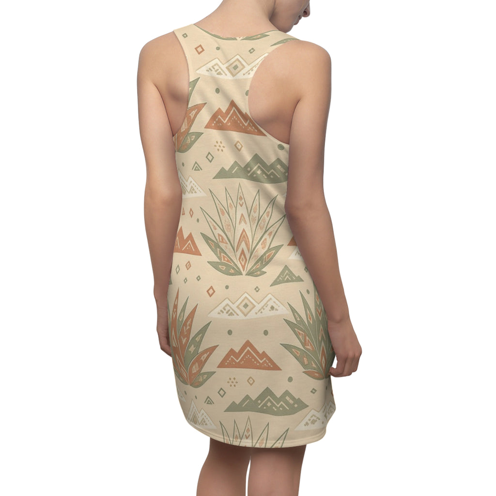 Southwestern Agave Pattern Racerback Dress | Desert Botanical AOP