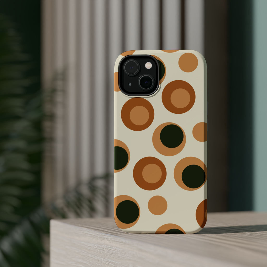 Retro Dot Pattern Phone Case | Magnetic Impact-Resistant Case