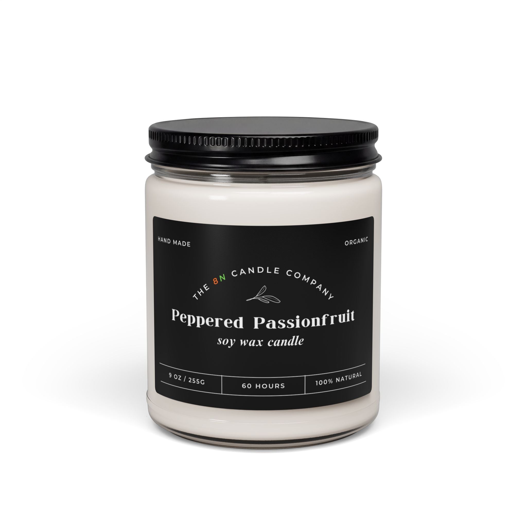 Peppered Passionfruit Soy Candle 9oz | Scented Jar Candle