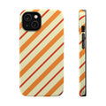 Retro Orange Diagonal Stripes Phone Case | Magnetic Impact-Resistant Case