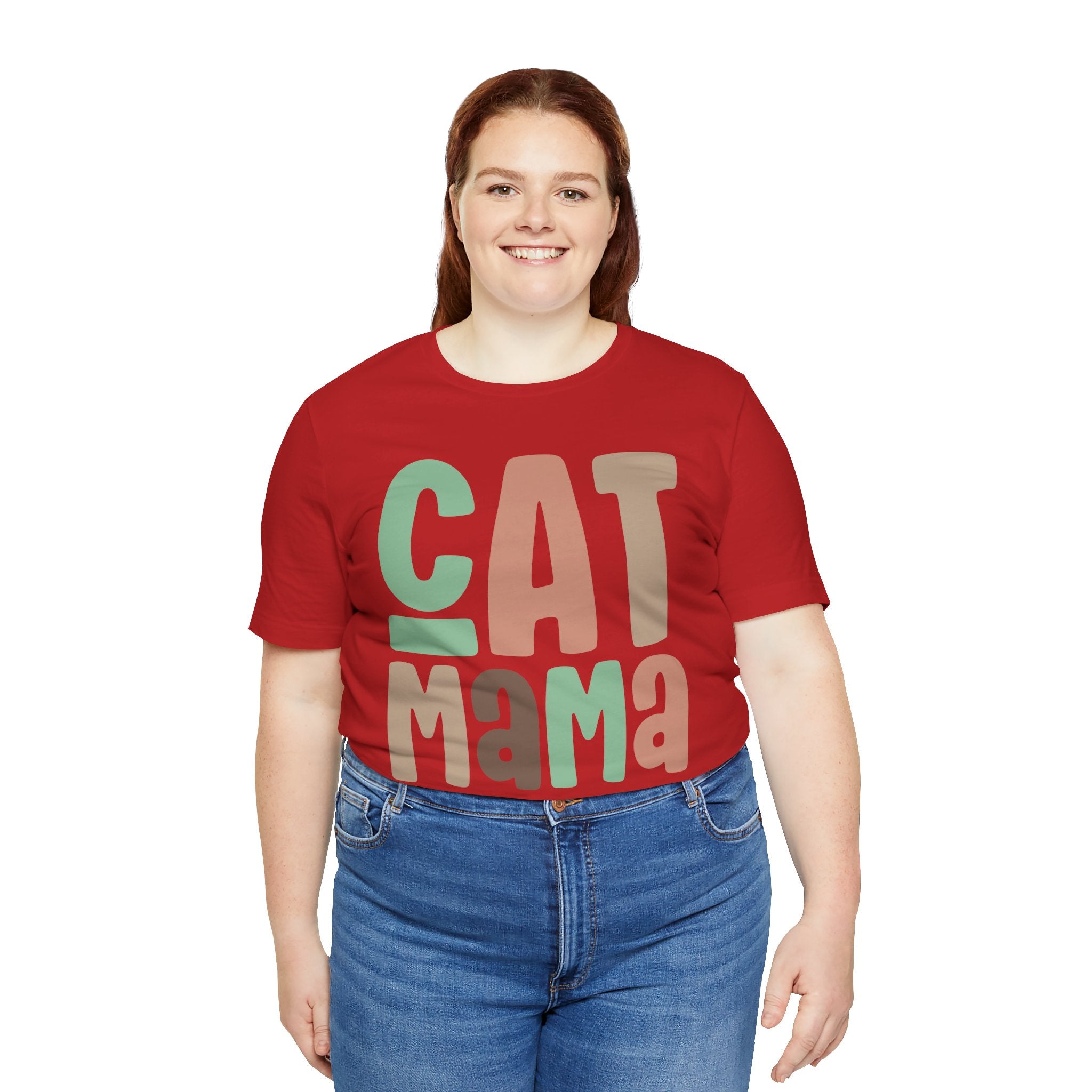 Cat Mama T-Shirt | Retro Block Letter Design