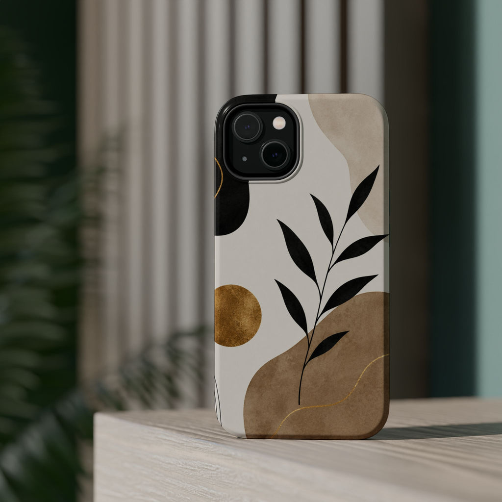 Minimal Abstract Botanical Phone Case | Magnetic Impact-Resistant Case