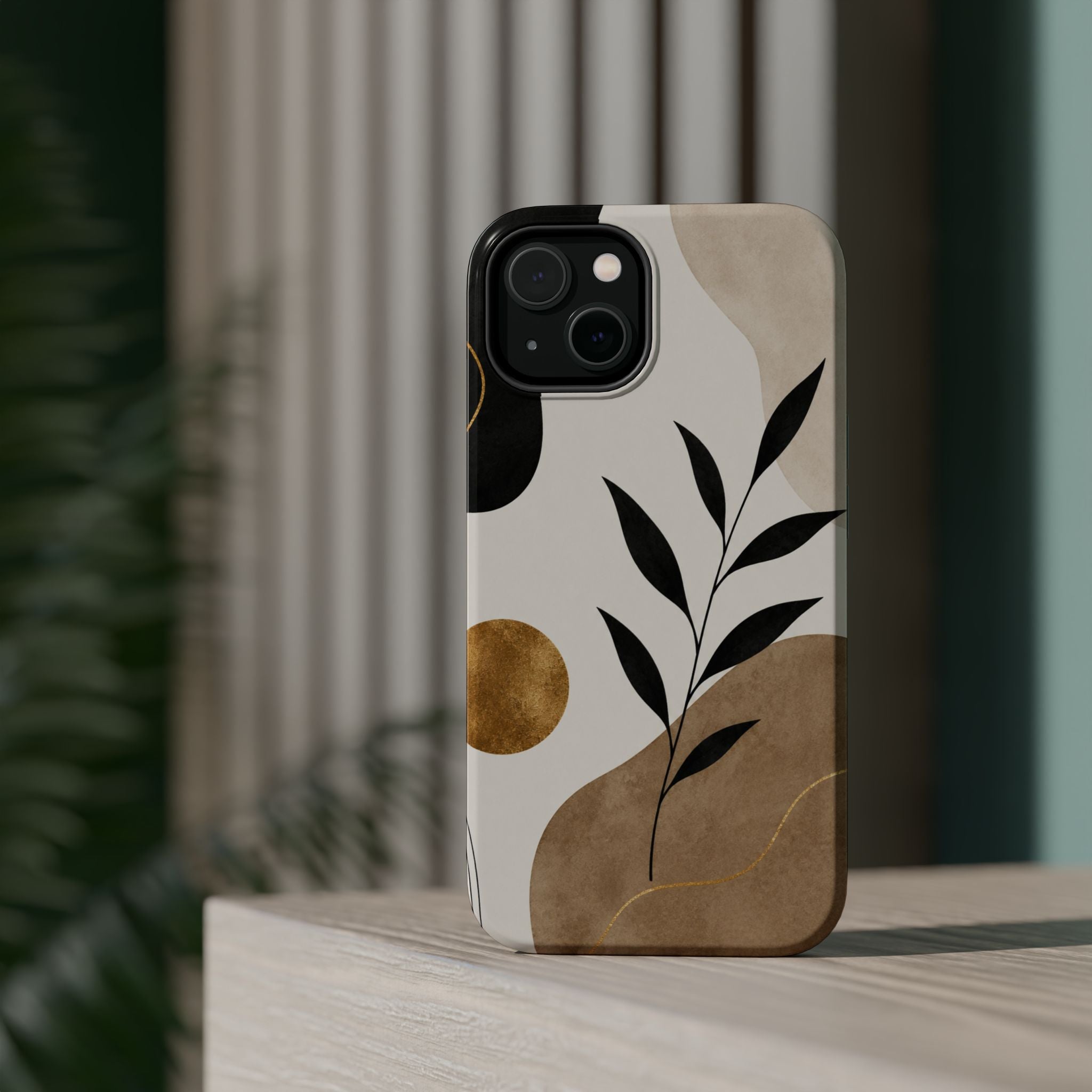 Minimal Abstract Botanical Phone Case | Magnetic Impact-Resistant Case
