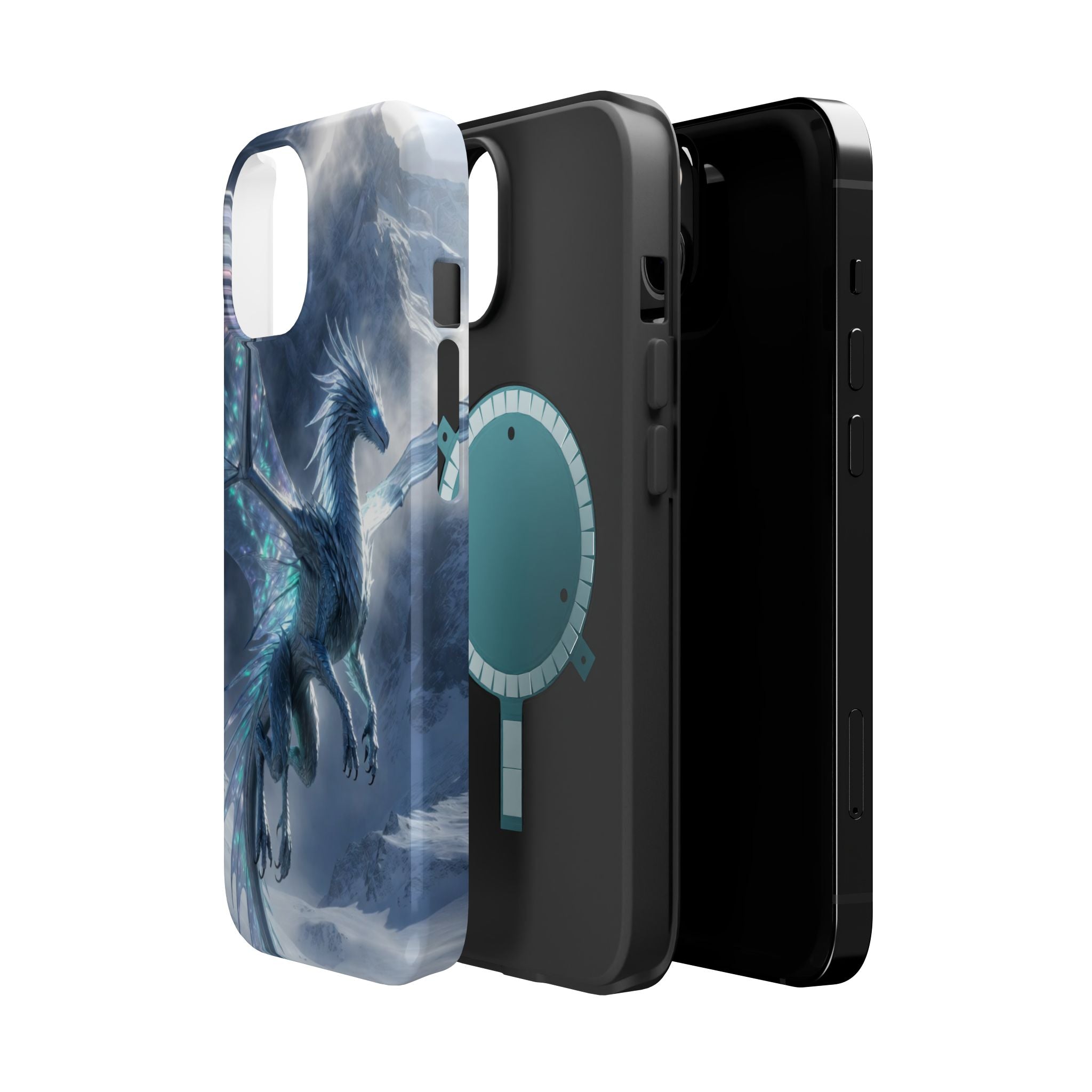 Blue Ice Dragon phone case | Magnetic impact-resistant phone case