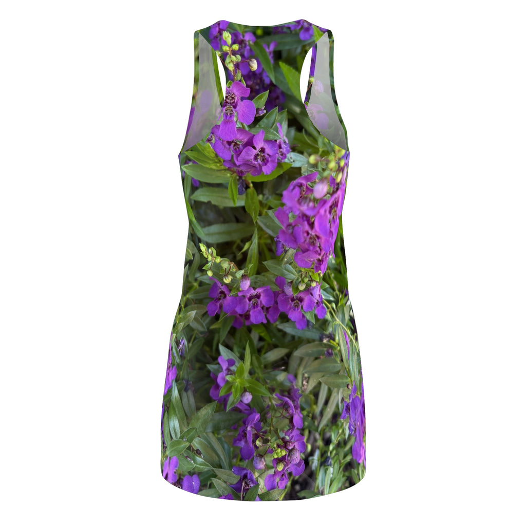 Purple Wildflower Pattern Racerback Dress | All-Over Floral Print