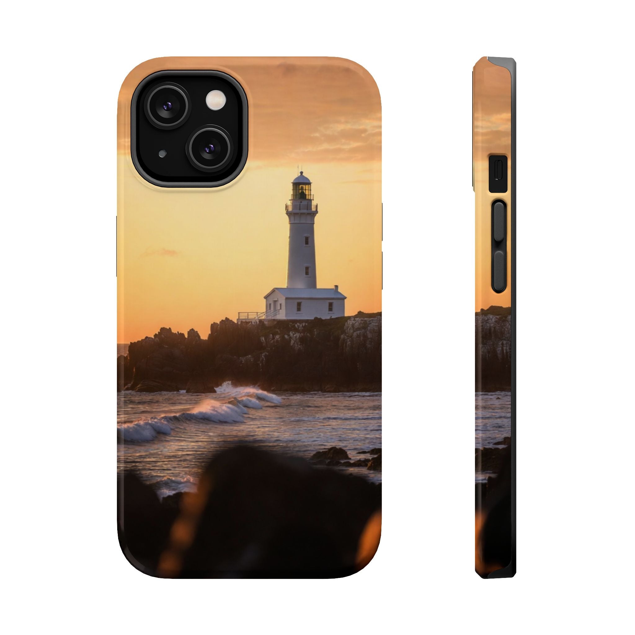 Sunset Lighthouse Phone Case | Magnetic Impact-Resistant Case