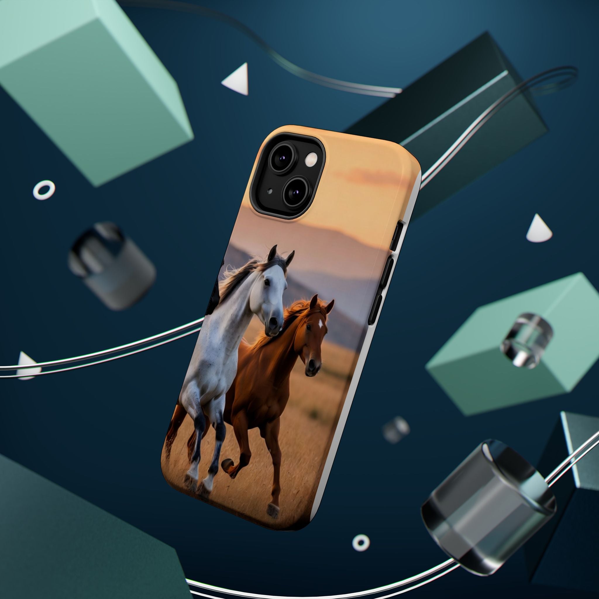 Running Horses Phone Case | Magnetic Impact-Resistant Case