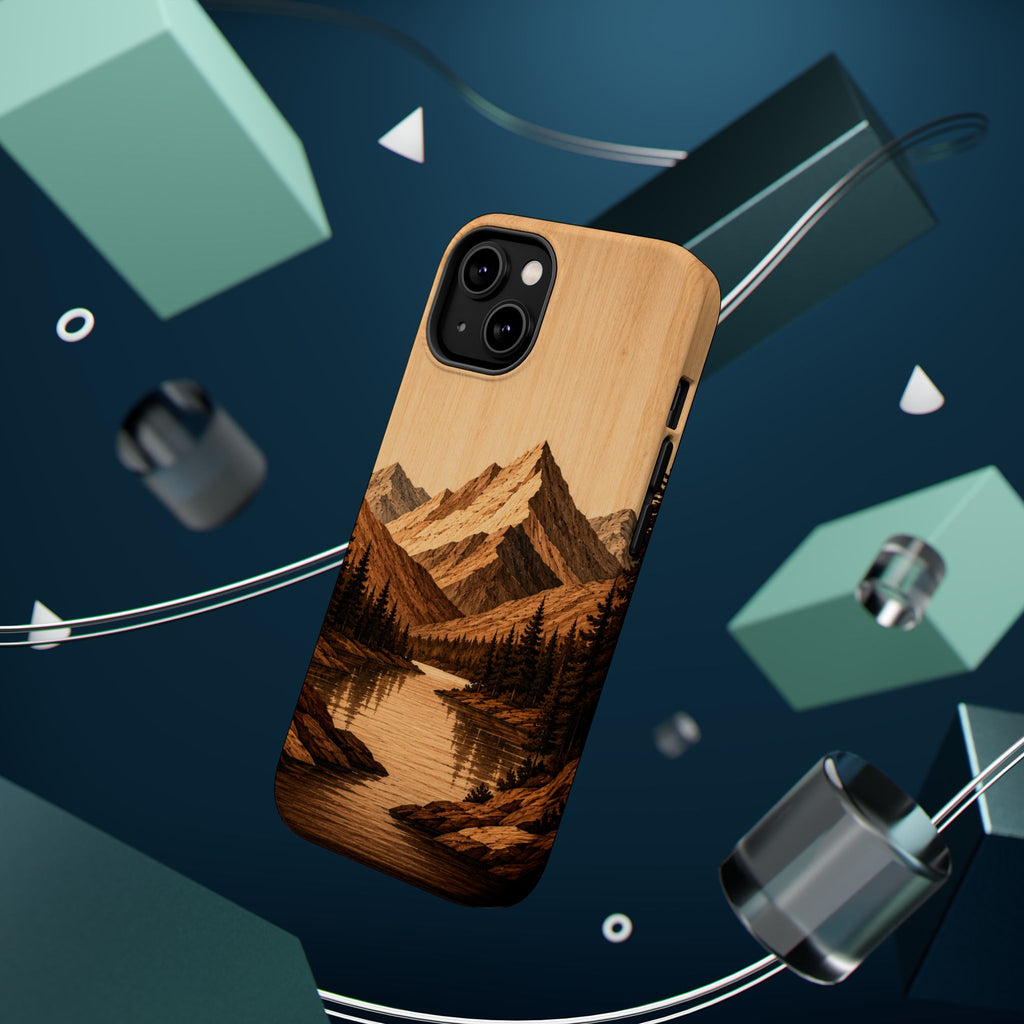 Woodland Mountain Lake phone case | Magnetic Impact-Resistant Case