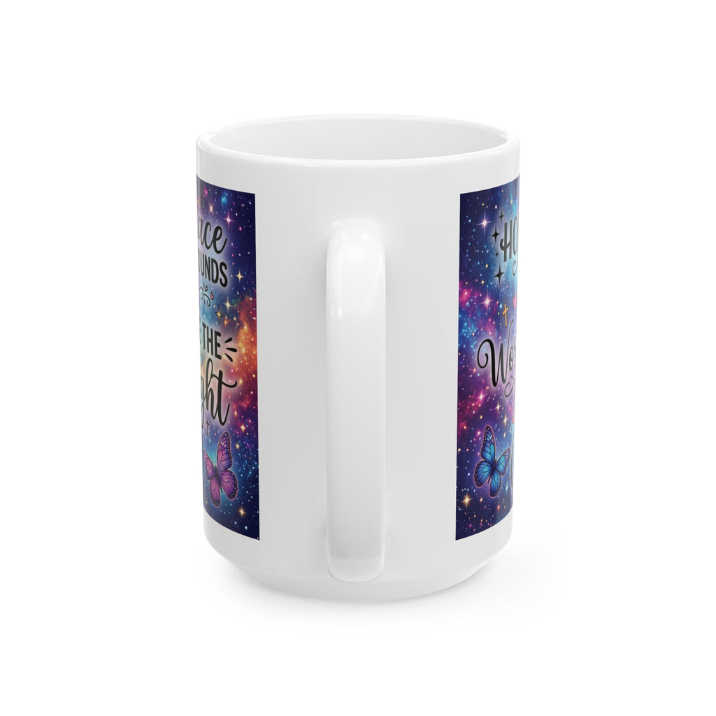 Faith Over Fear cross mug | Christian mug, colorful cross, inspirational faith design