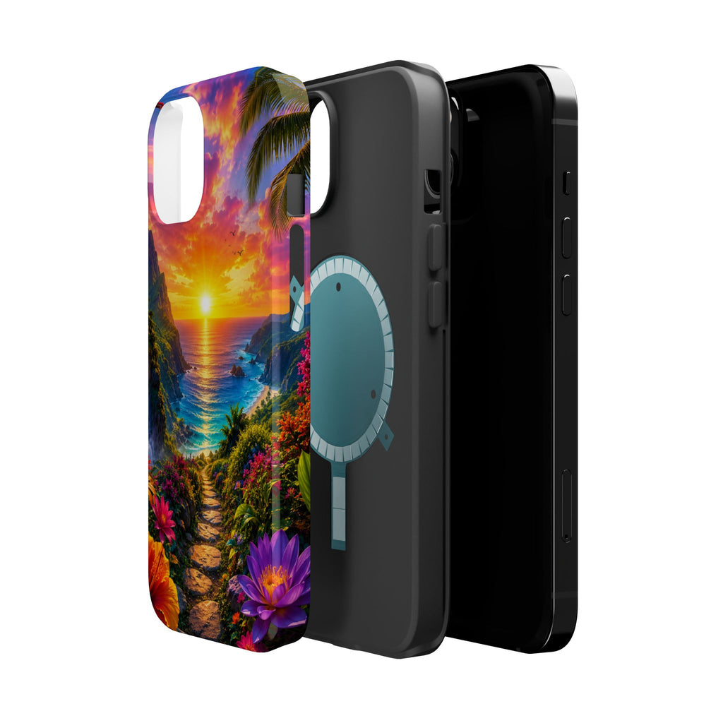 Tropical Sunset Path phone case | magnetic impact-resistant case