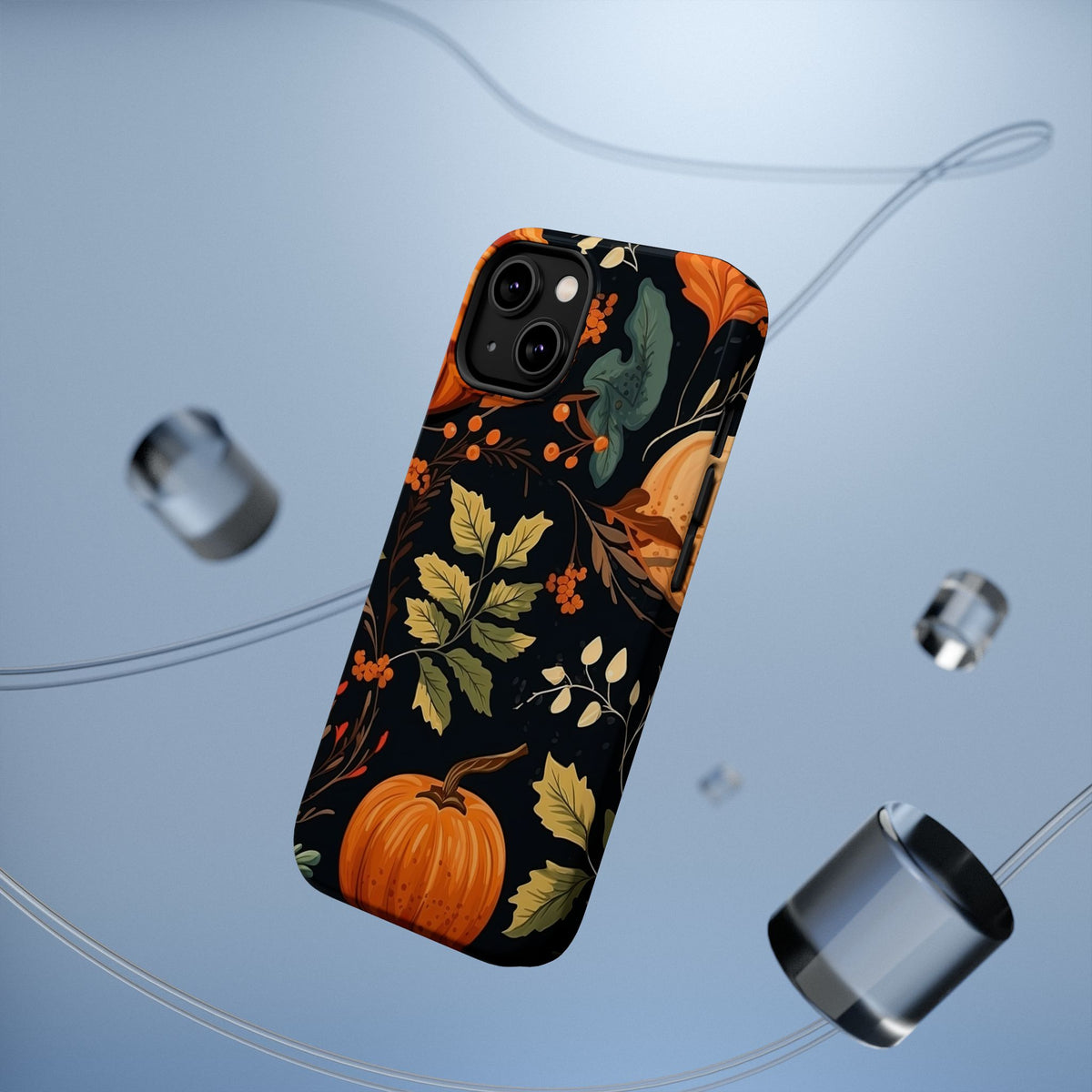 Autumn Pumpkin Leaves Phone Case | Magnetic Impact-Resistant Case