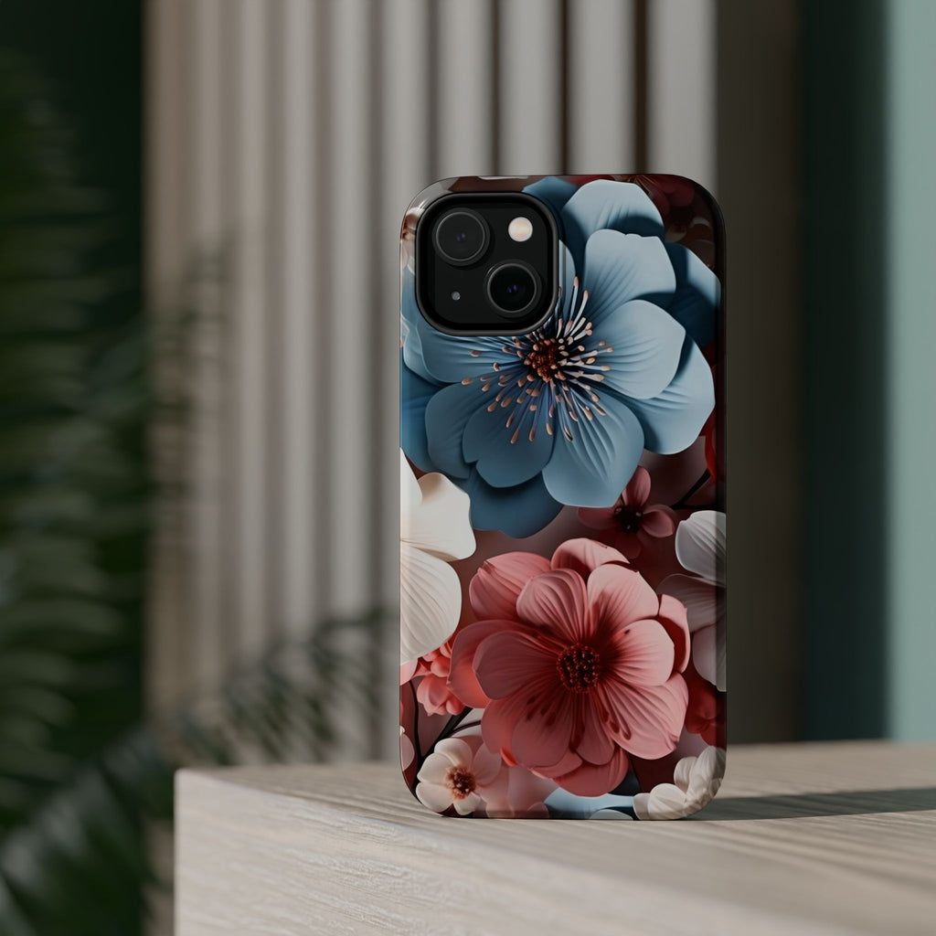 Floral Blossoms Magnetic Case | Impact-Resistant Phone Case