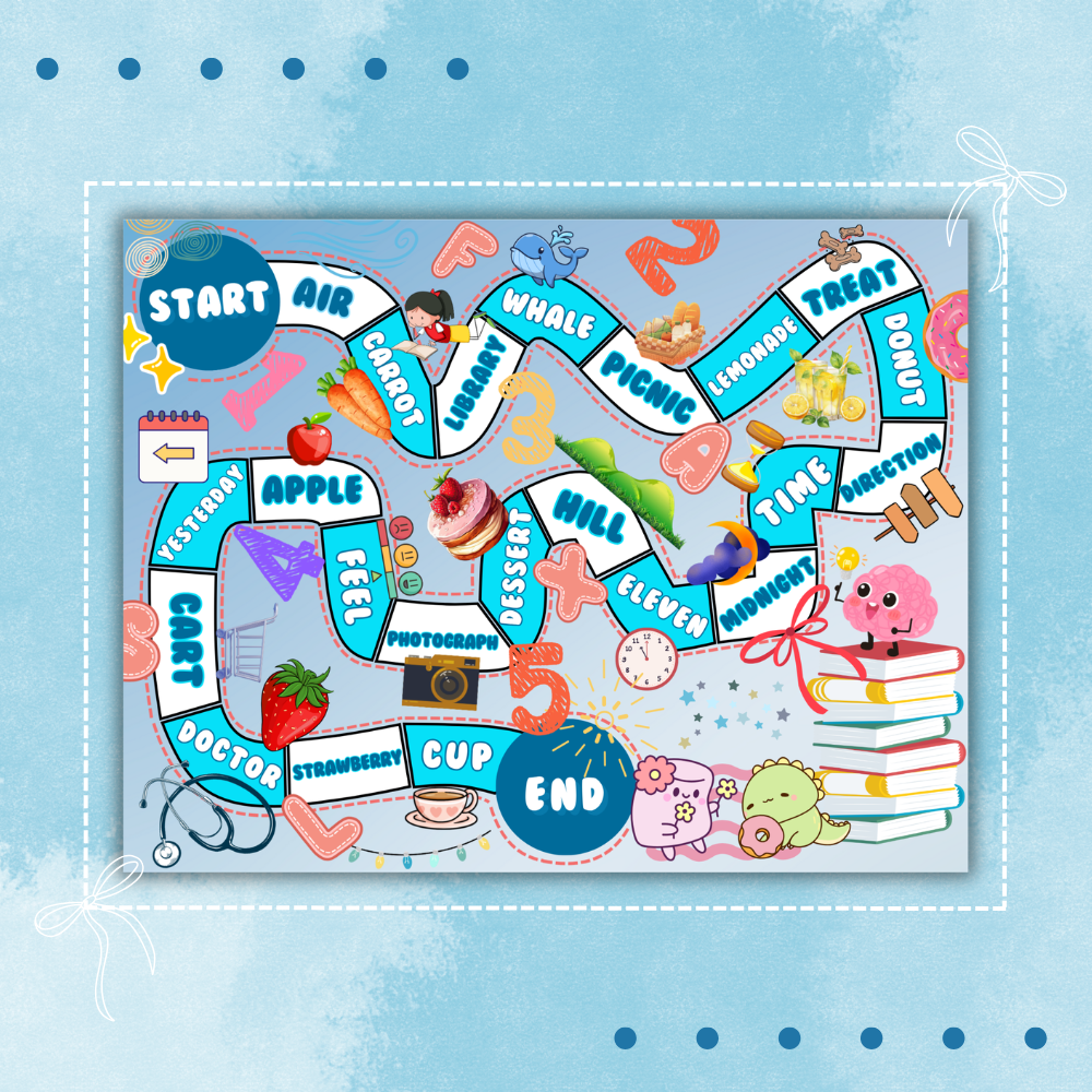 Syllables Board Game Printable | Fun Syllable Counting Game for Kids | Educational Reading Activity PDF | Instant Download Ages 5+