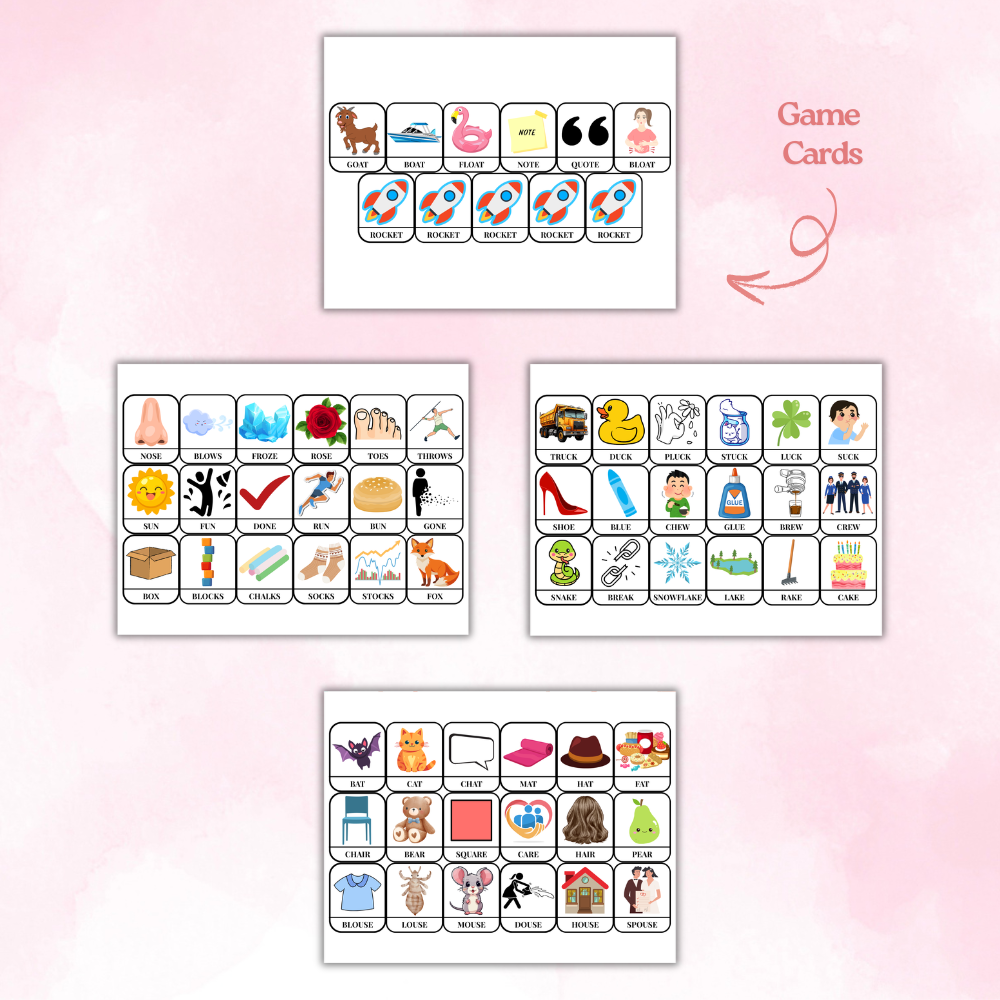 Rhyming Board Game Printable | Fun Rhyme Matching Game for Kids | Educational Rhyming Activity PDF | Instant Download Ages 4+