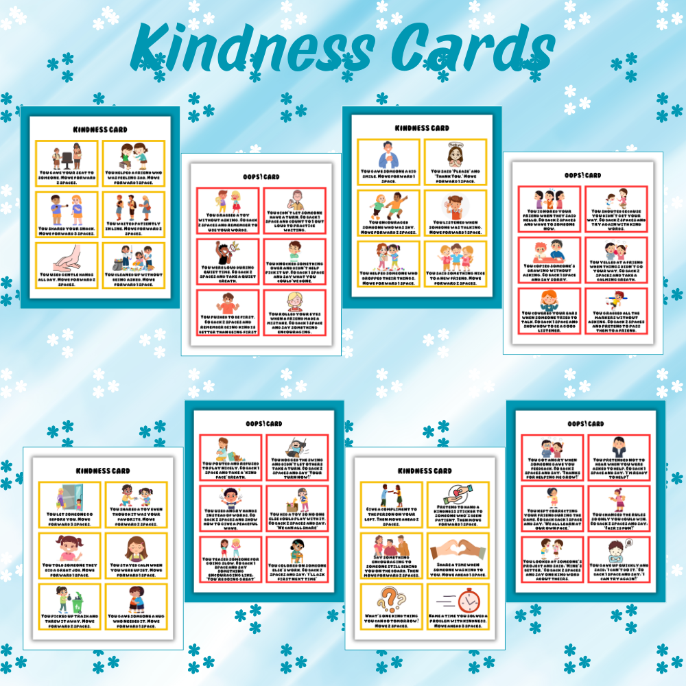 Kindness Board Game Printable | Fun Kindness & Empathy Game for Kids | SEL Activity with Kindness Cards | Instant Download PDF