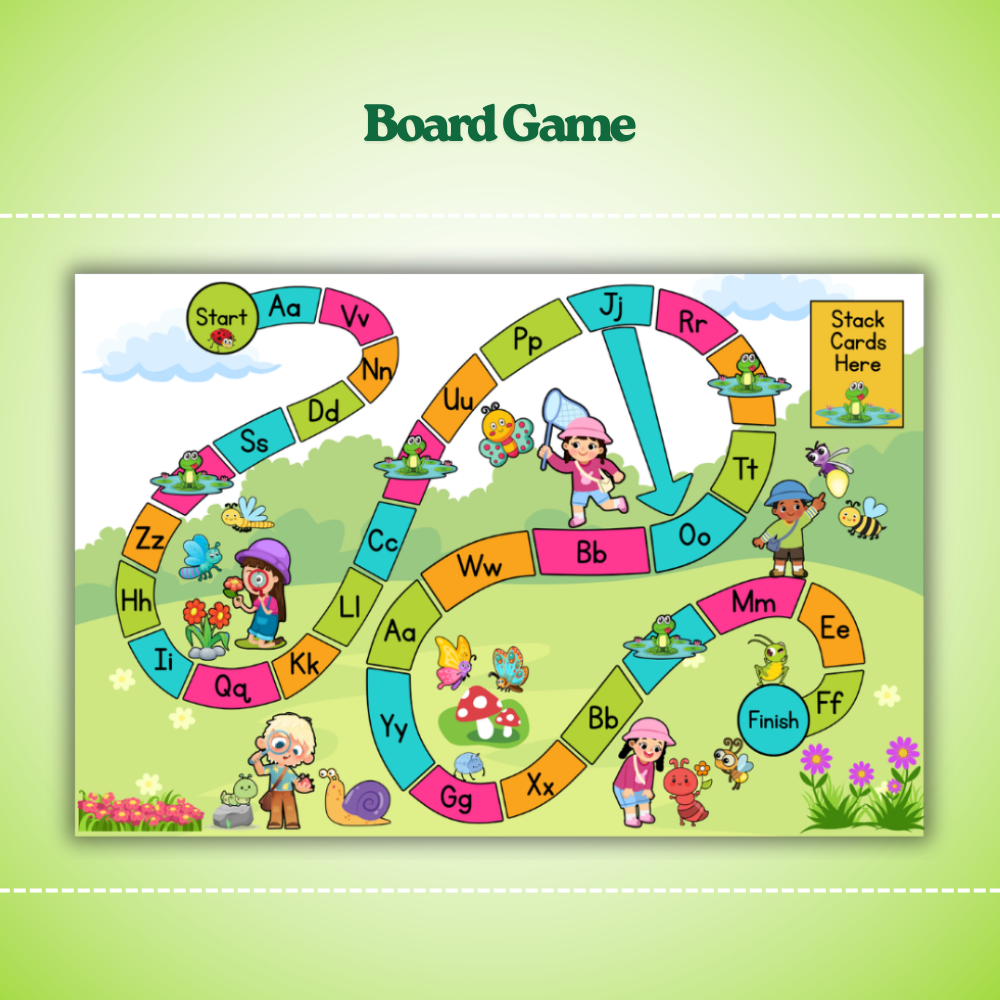 Beginning Letter Sounds Board Game Printable | Phonics Game for Kids | Alphabet Letter Recognition Activity