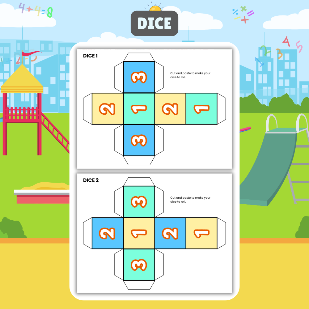 Fun Addition Board Game Printable for Kids | Preschool & Kindergarten | Homeschool Printable Activity
