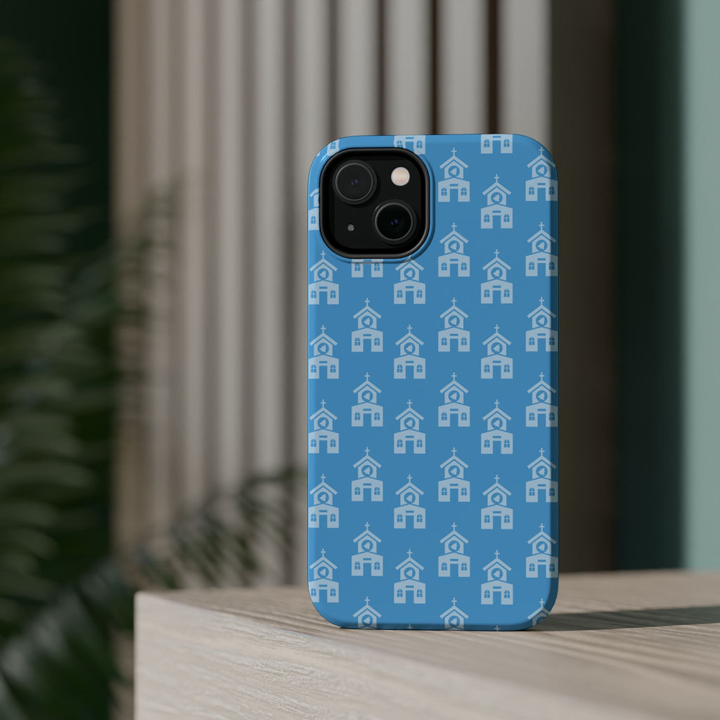 Blue And White Church Phone Case