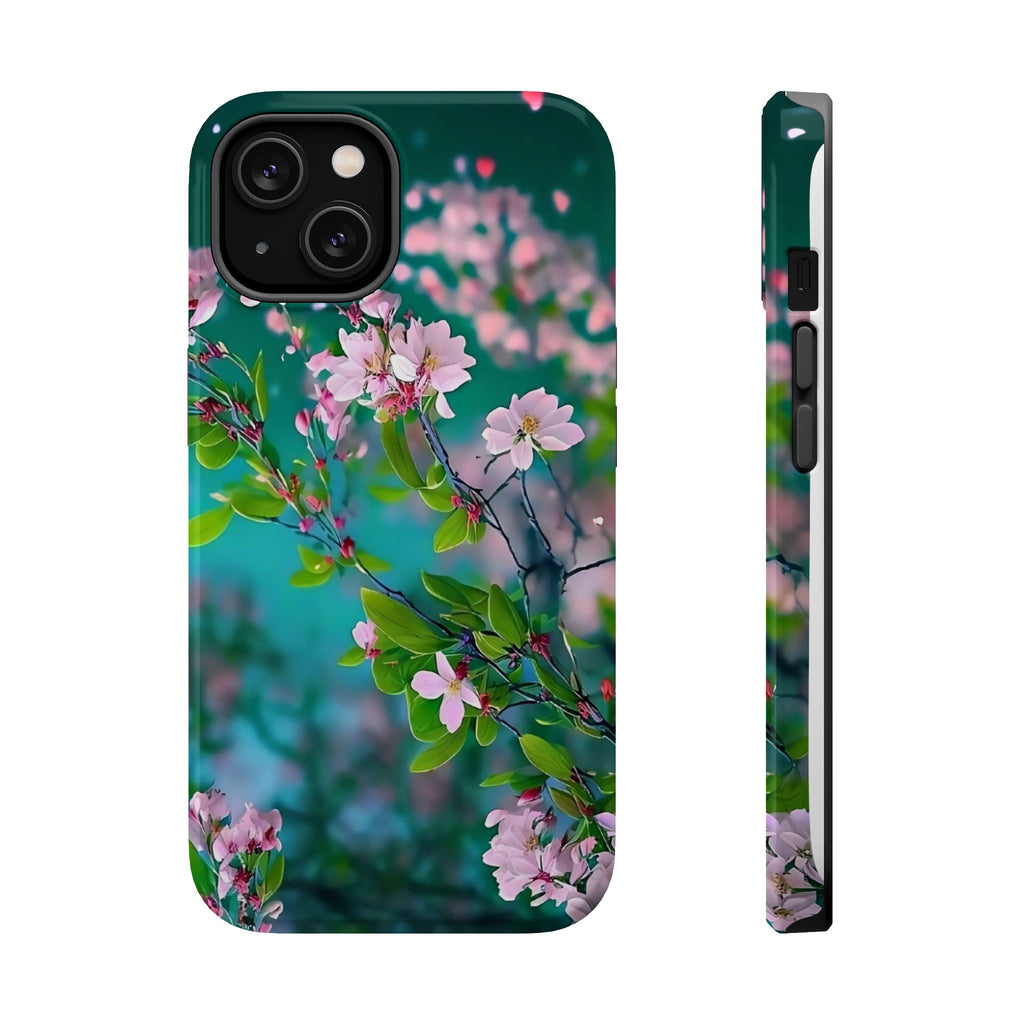 Pink Cherry Blossom Phone Case | Magnetic Impact-Resistant Case
