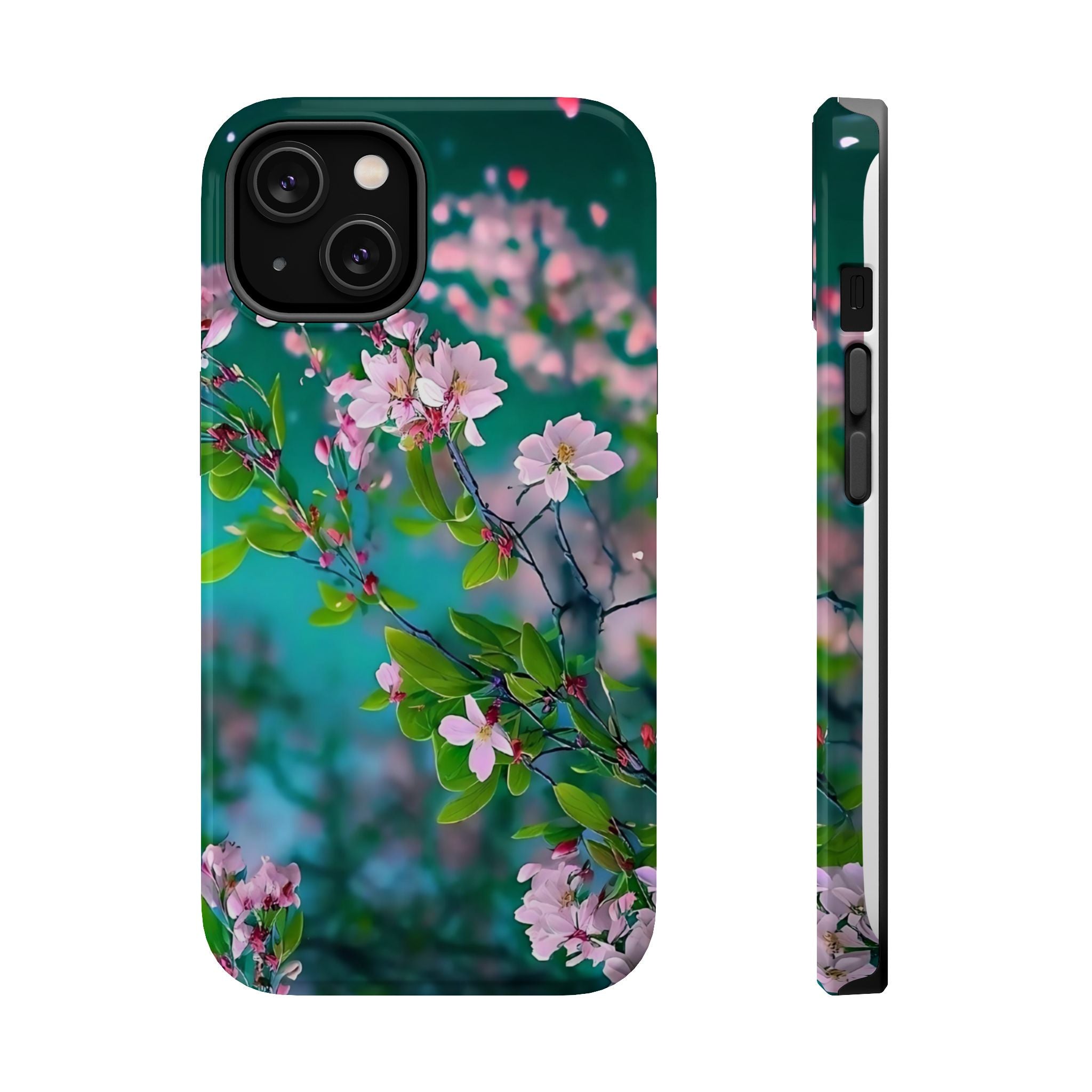 Pink Cherry Blossom Phone Case | Magnetic Impact-Resistant Case
