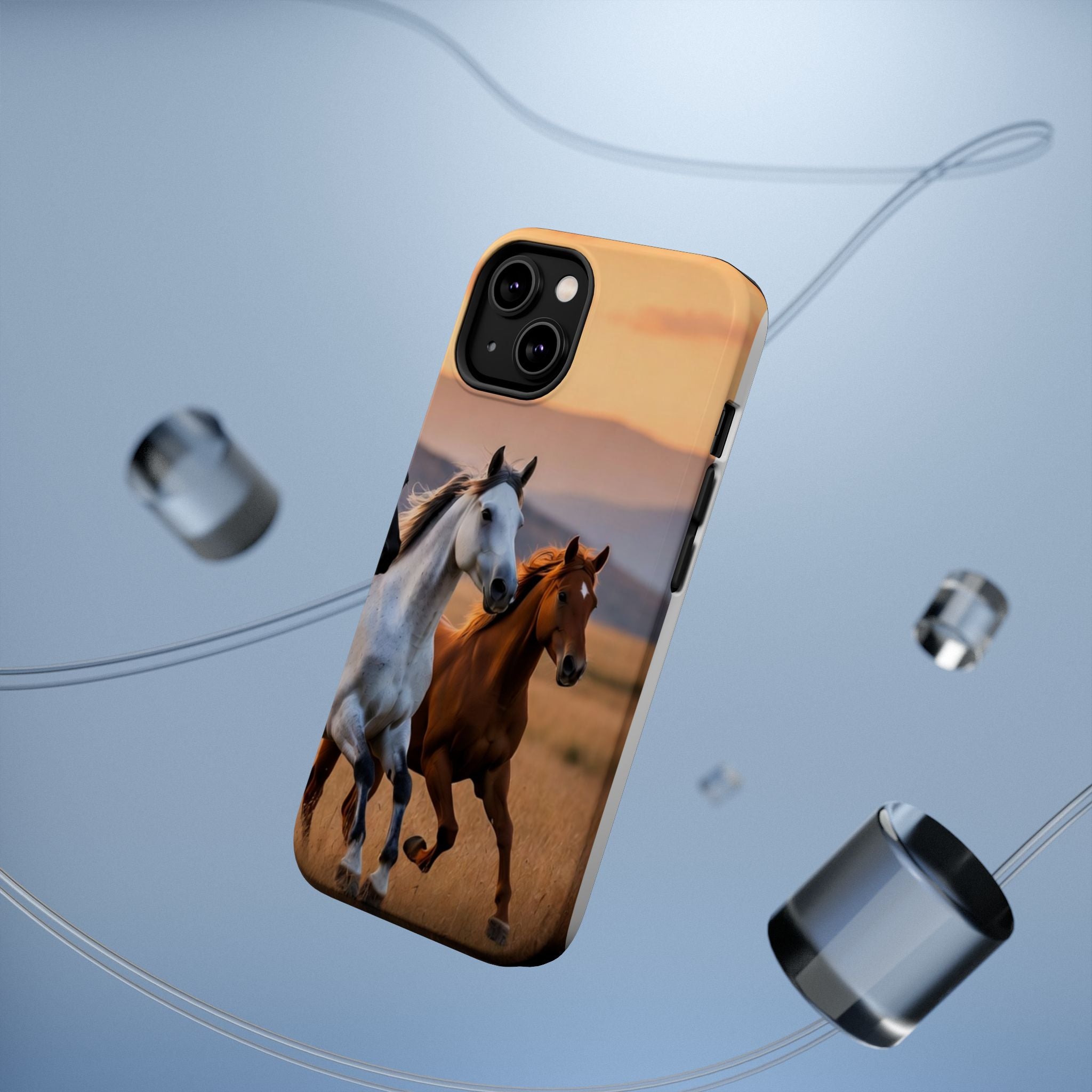 Running Horses Phone Case | Magnetic Impact-Resistant Case