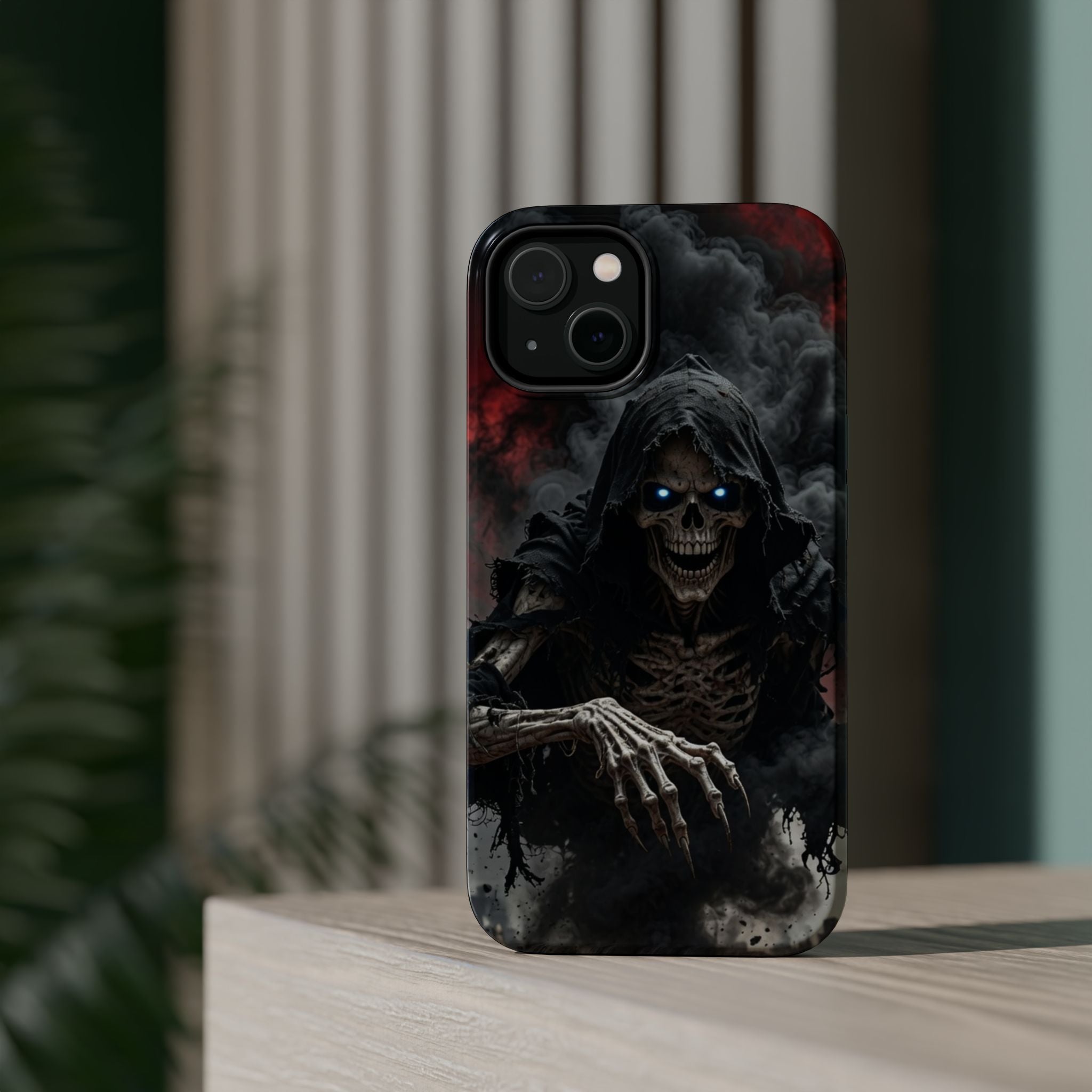 Smoke Grim Reaper Skeleton Phone Case | Magnetic Impact-Resistant Case