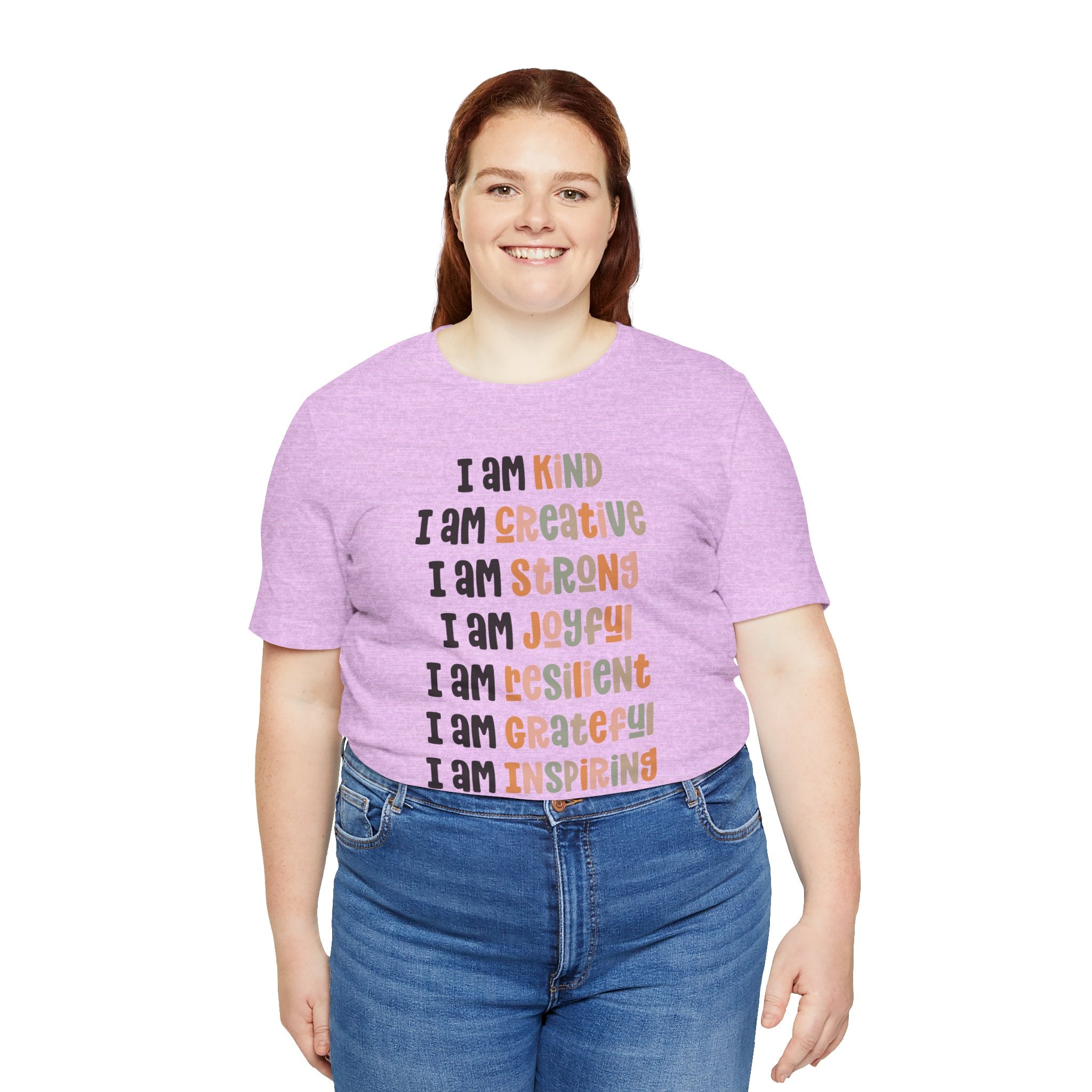 I Am Affirmations Tee | Positive Self-Talk T-Shirt, Inspirational Typography