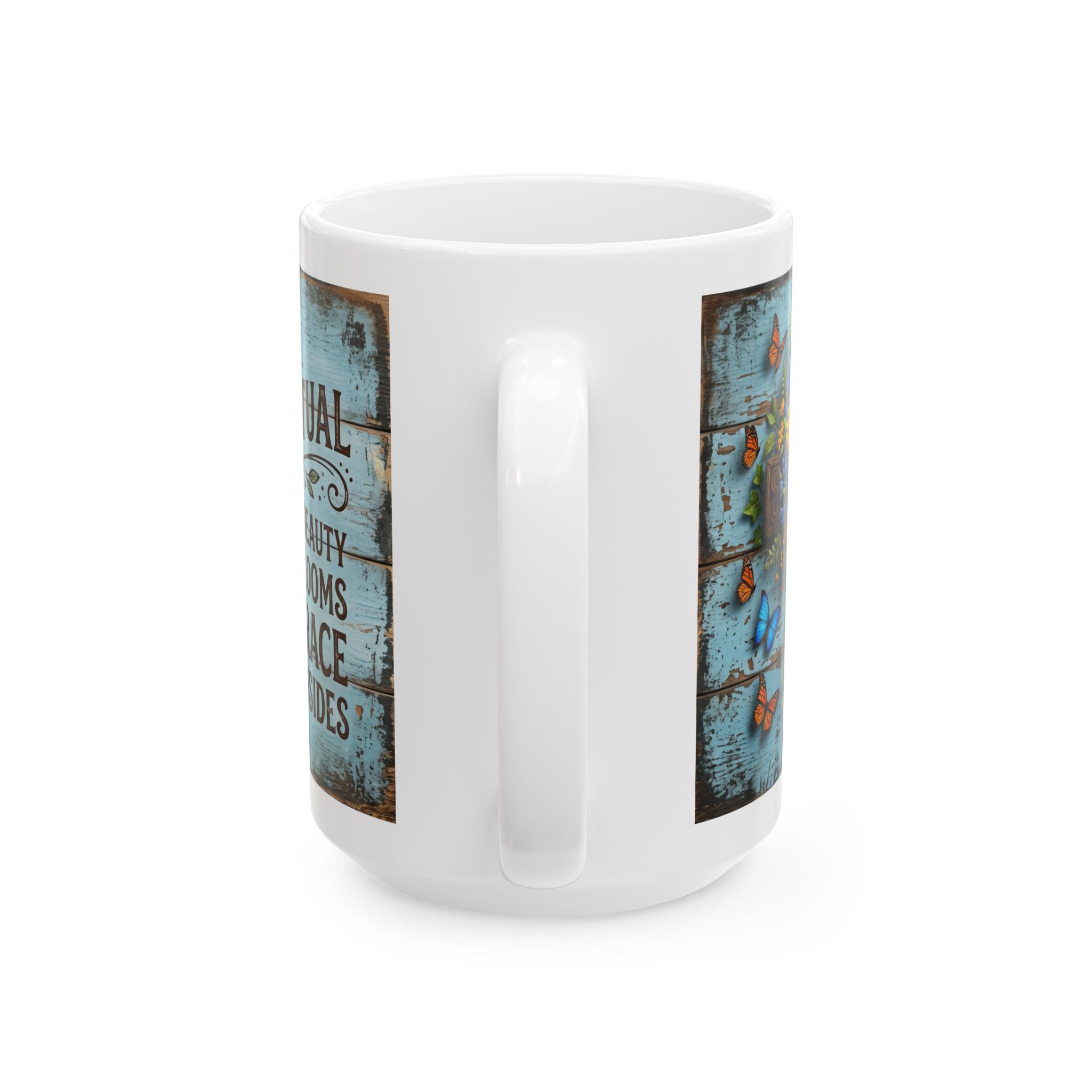 Beautiful Vibrant Spiritual Embrace the Faith Mug | Ceramic Coffee Cup
