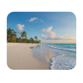 Tropical Beach Scene Mouse Pad | Palm Trees, Ocean Waves, Sandy Shore