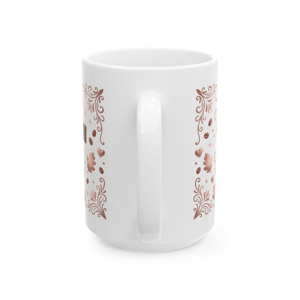 Rose Gold Coffee Cup mug | Autumn leaves, warm the soul ceramic mug
