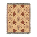 Autumn Forest Scene Woven Blanket | Fall Tree Landscape Throw