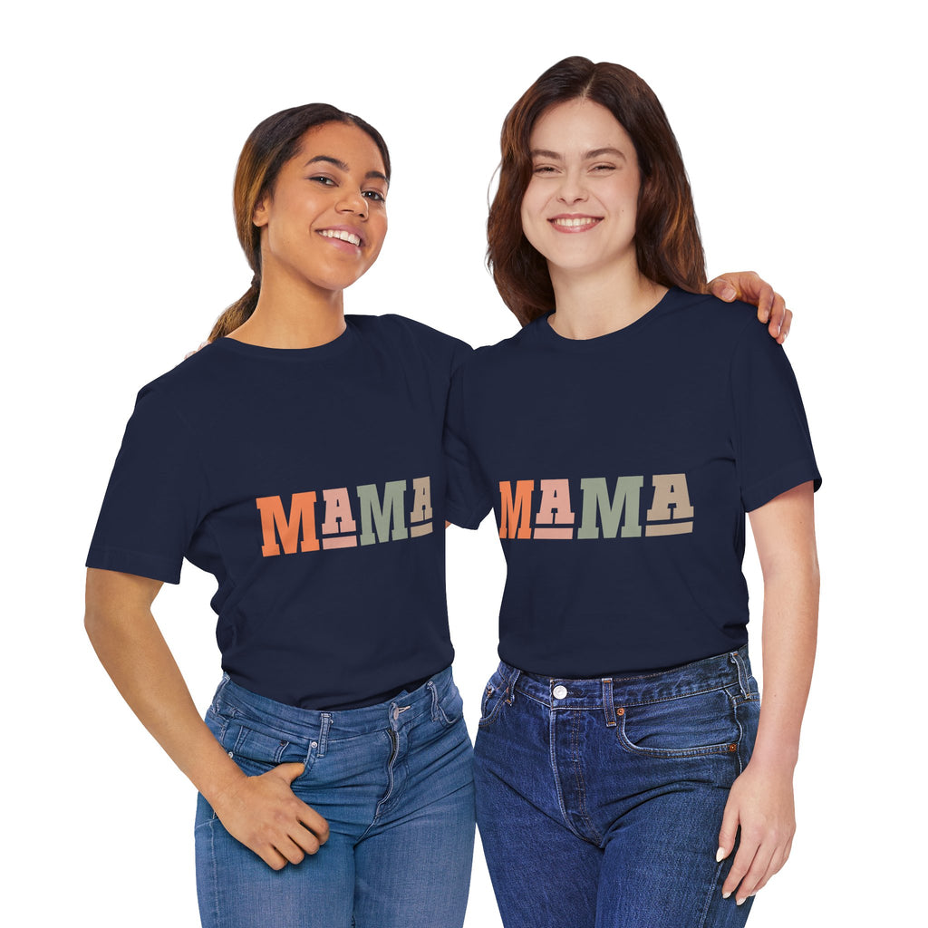 Mama block letters Tee | Retro muted colors, mom typography